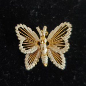 Vintage Golden Butterfly Lapel Pin